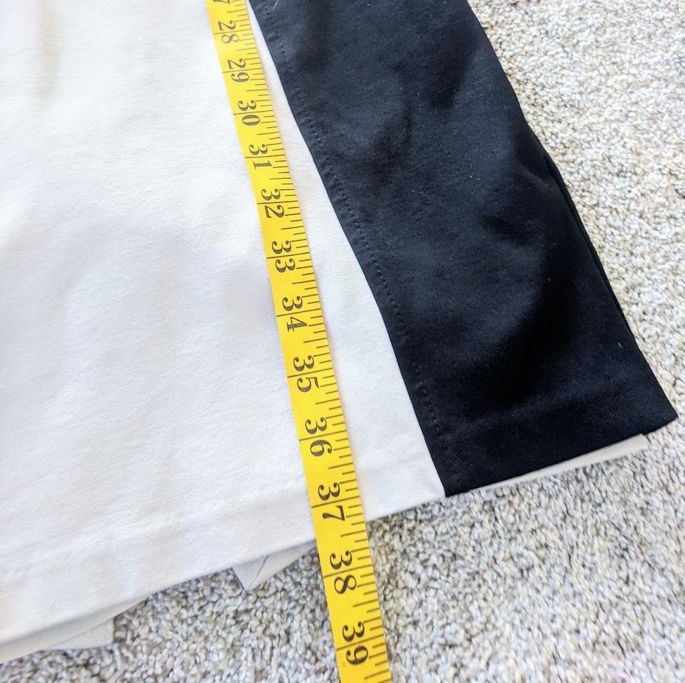 White House Black Market Black, White & Beige Colorblock Sheath Dress - Picture 8 of 8